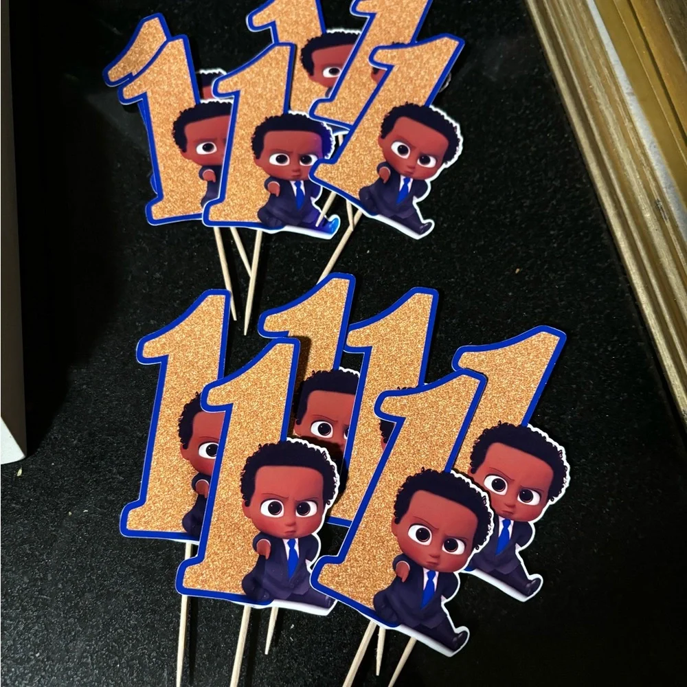 Boss baby Number 1 CupCake Toppers